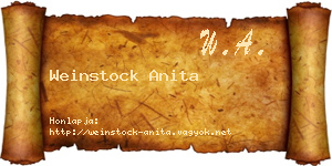 Weinstock Anita névjegykártya