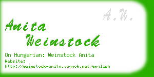 anita weinstock business card